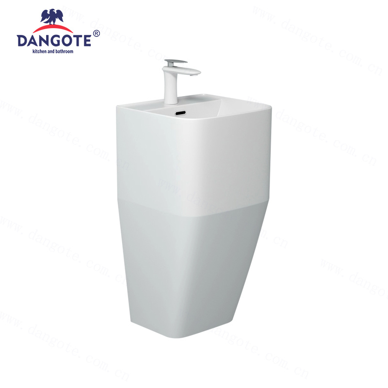DR-3008 Ceramic Pedestal Basin Fixing To Wall With Back