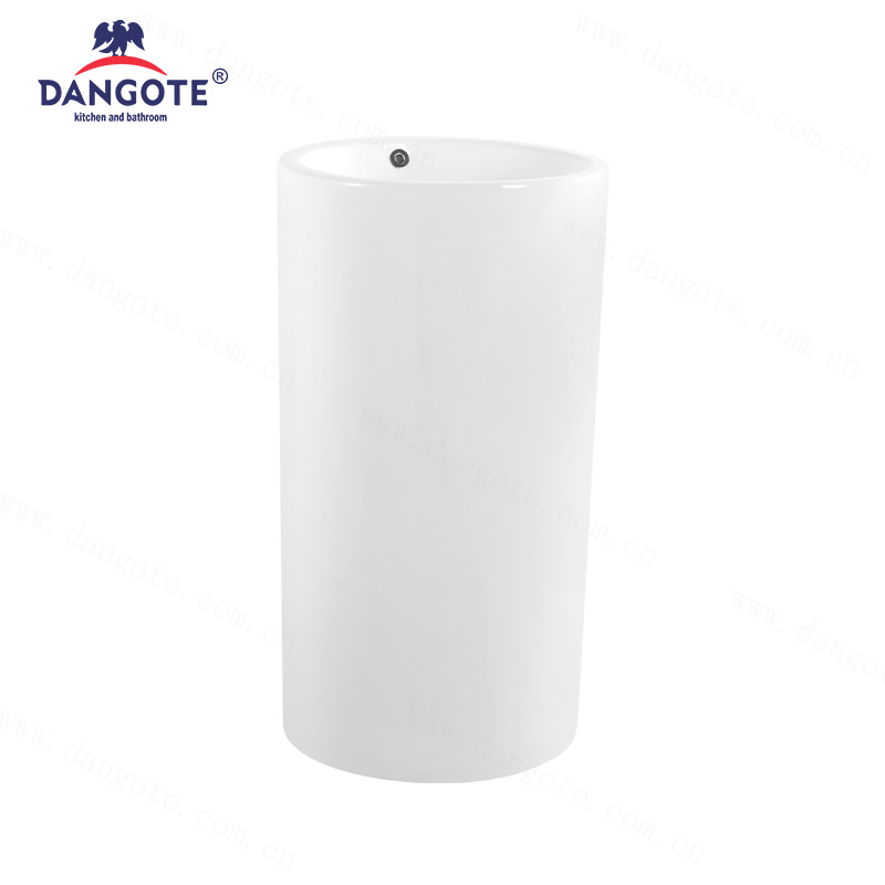 DR-3005 Ceramic Pedestal Basin Fixing To Wall With Back