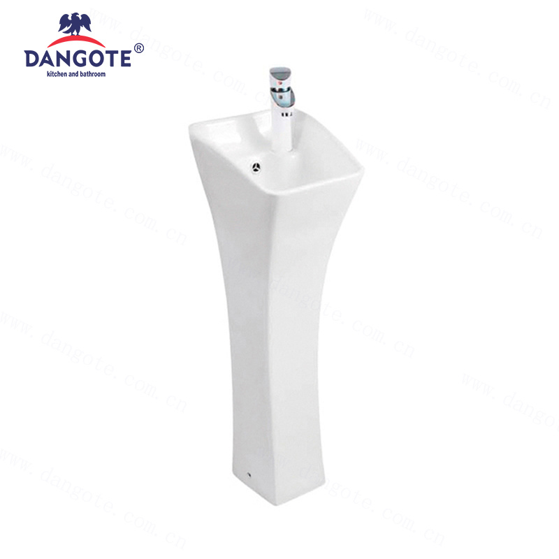 DR-308 White Porcelain Ceramic Pedestal Basin