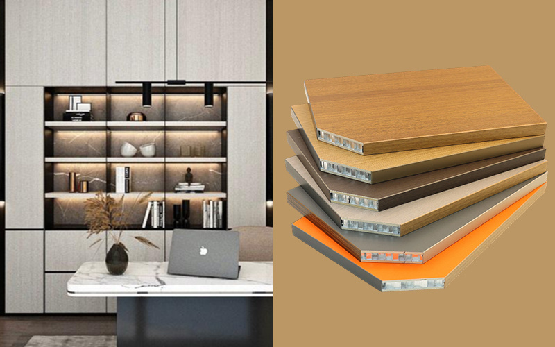 Scratch-Resistant Aluminum-Wood Honeycomb Cabinet Panel