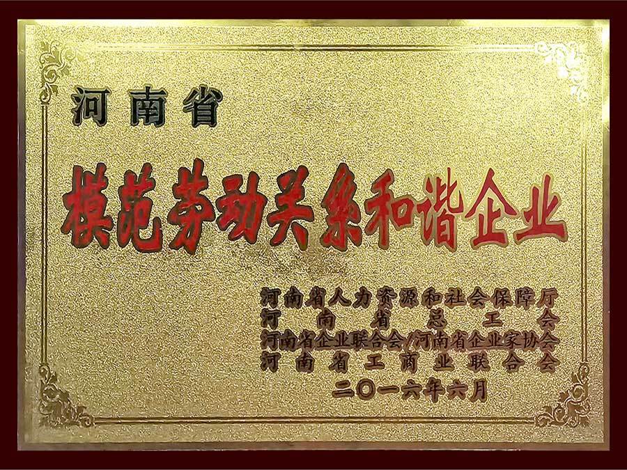 河南省模范勞動關系和諧企業(yè)