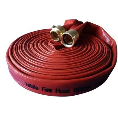 Rubber covered fire hose
