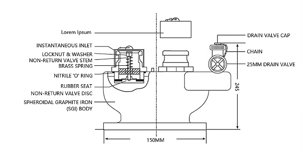 inlet breeching	