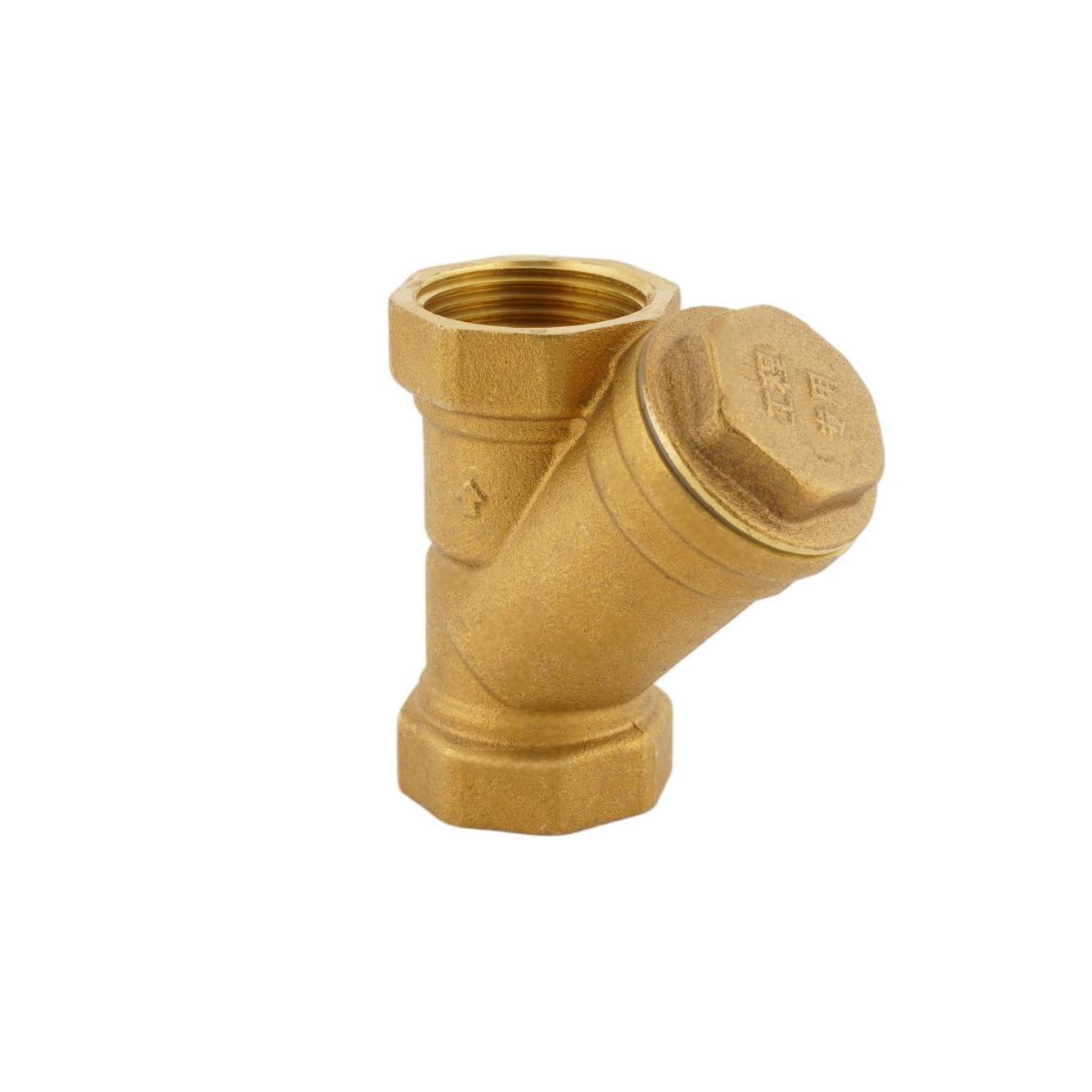 Brass Y Type Water Strainer with Mesh Filter Valve