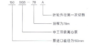 SGS型中開離心泵型號意義