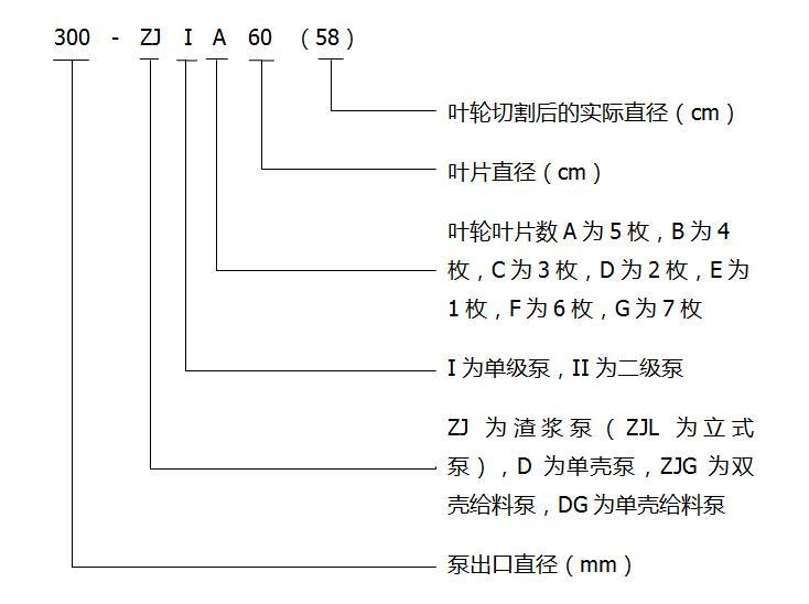ZJ渣漿泵型號(hào)意義
