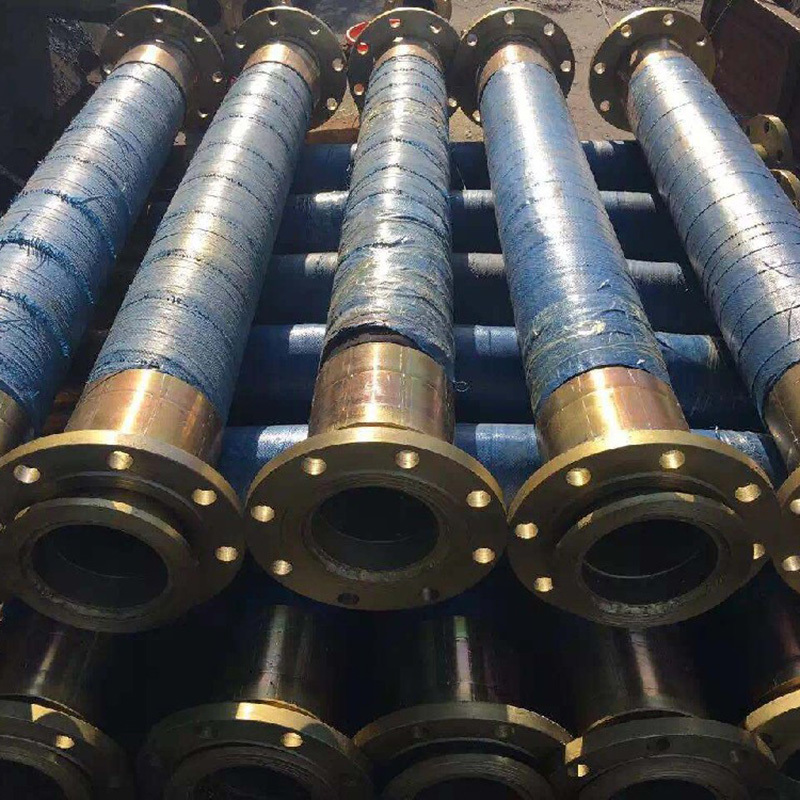 Large diameter flanged rubber hose