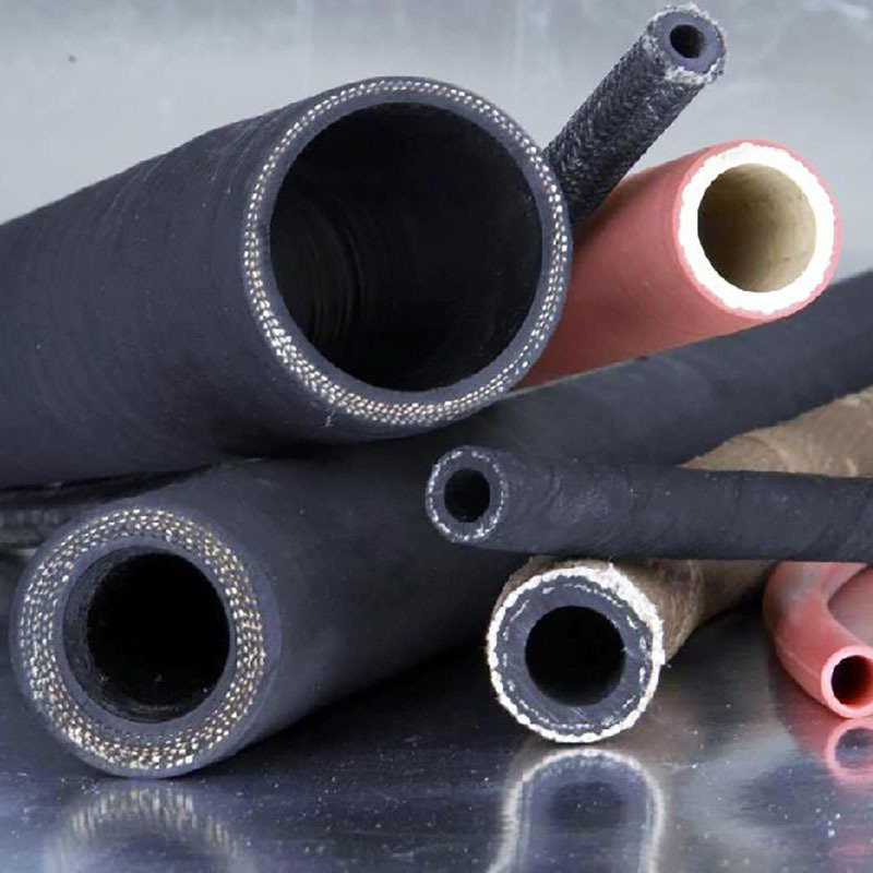 Cloth-lined rubber hose