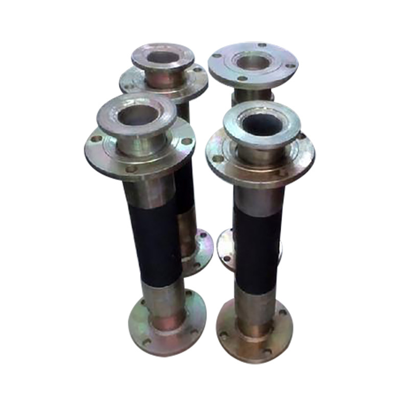 Flange rubber hose assembly (with optional wear-resistant outer braid)