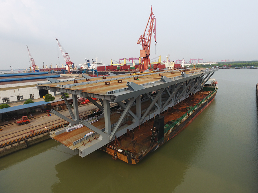 The last ship bridge section of Pingtan Strait Highway and Railway Cross-sea Bridge Project was successfully delivered