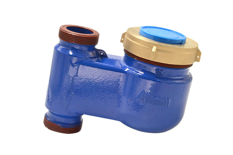 Medidor de agua vertical con salidas superior e inferior