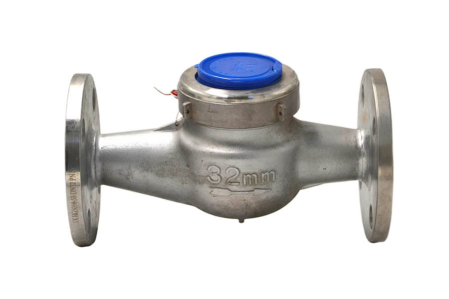 Medidor de agua de brida de acero inoxidable
