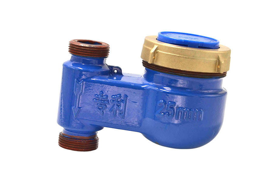 Medidor de agua vertical con salidas superior e inferior