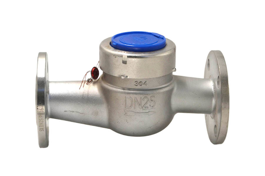 Medidor de agua de brida de acero inoxidable