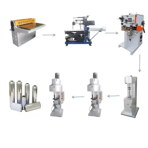 Semi-automatic aerosol can line