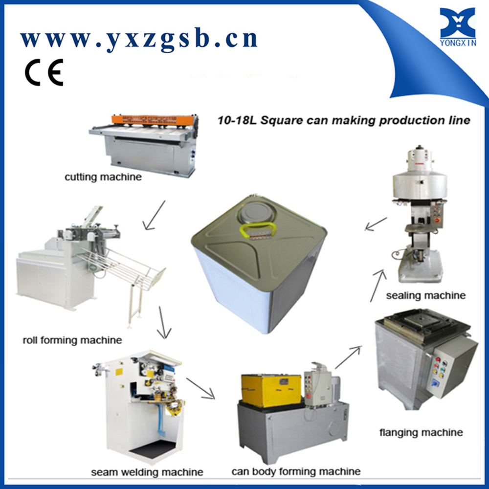 Semi-automatic Machine For Making 10-20L Square Oil Tin Can Container