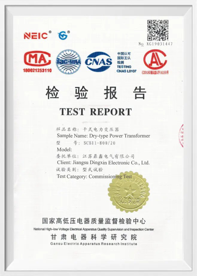 SCB11-800/20 Type Test Report