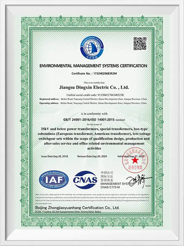 Environmental Management Systems Certification Environmental Management Systems Certification
