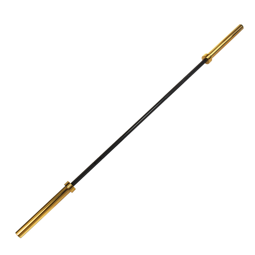 Black zinc barbell bar