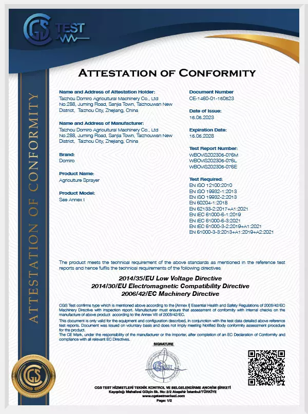 CE Certificate