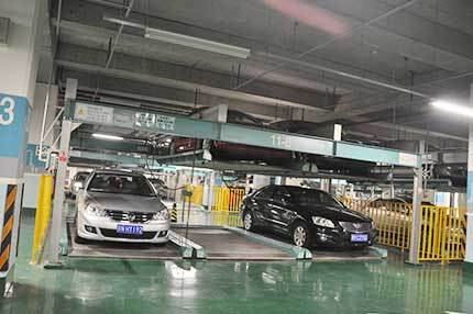 PSH北京LG双子座大厦2层升降横移式立体车库机械式立体停车设备
