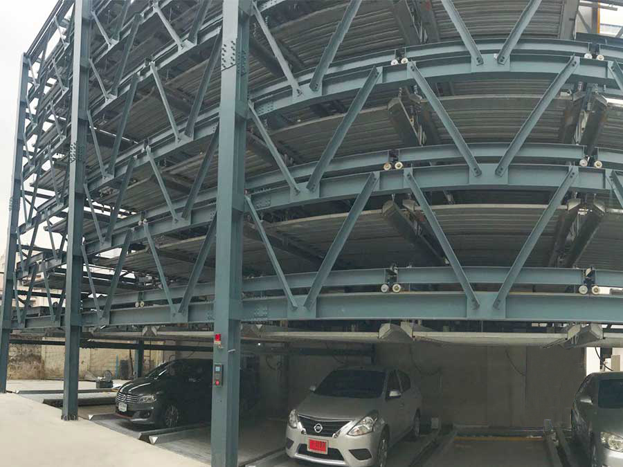 PSH8层升降横移式立体车库实景图鸟瞰图