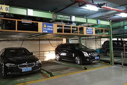 广州东山酒家PSH沉坑式3层升降横移式立体车库机械式立体停车设备