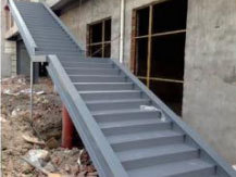 Steel structure fire staircase