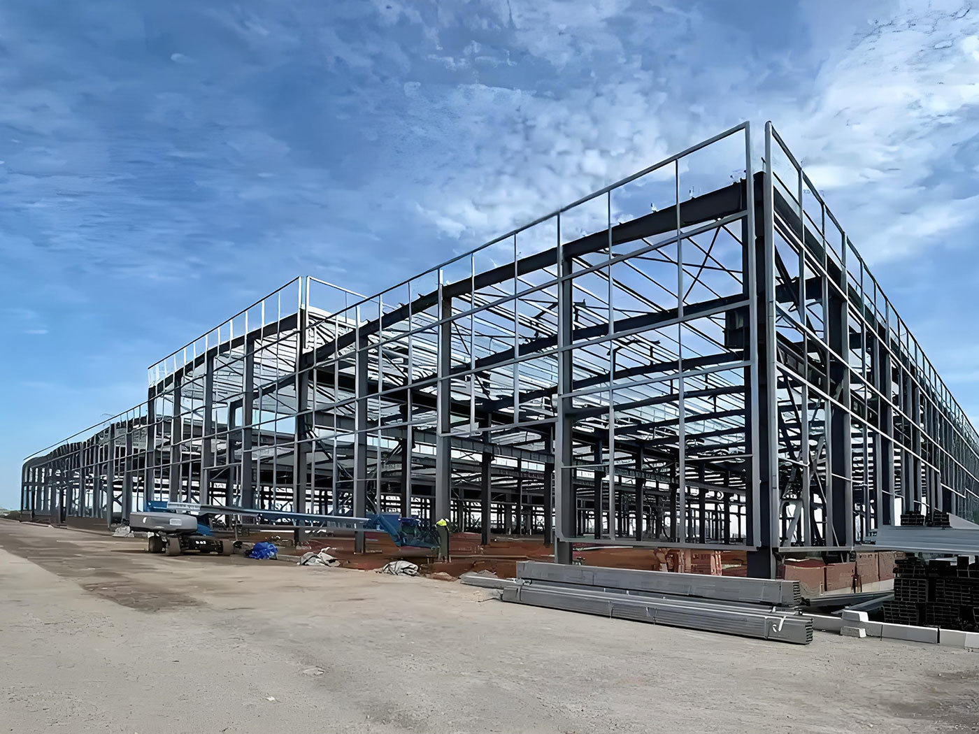 A factory building in the urban area
