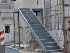 Steel structure fire staircase