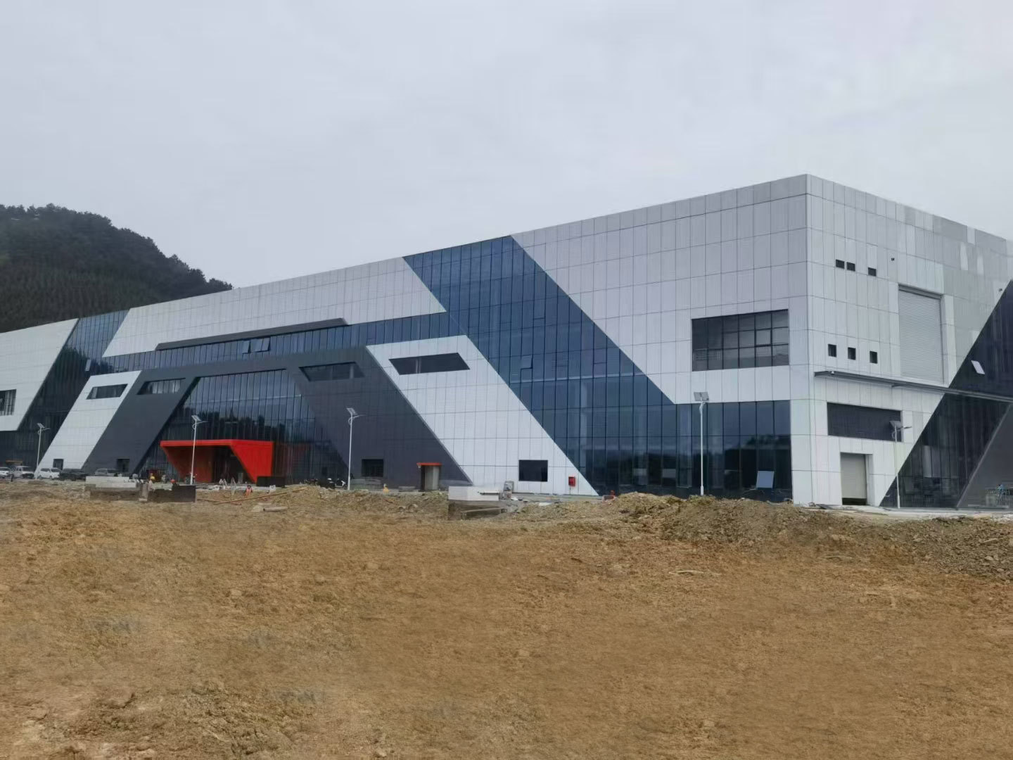 A factory building in the urban area
