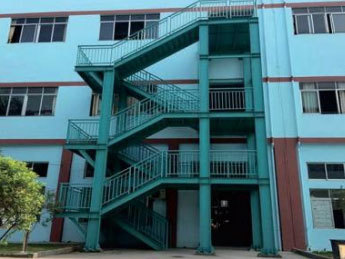 Steel structure fire staircase