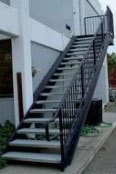 Steel structure fire staircase