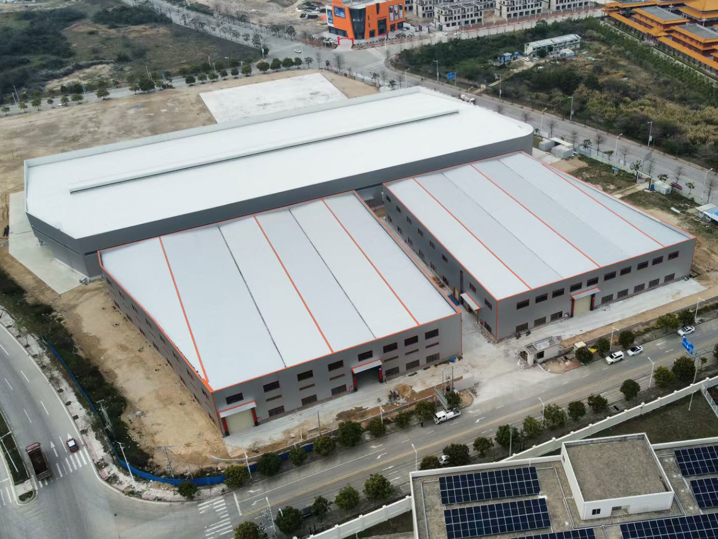 A factory building in the urban area