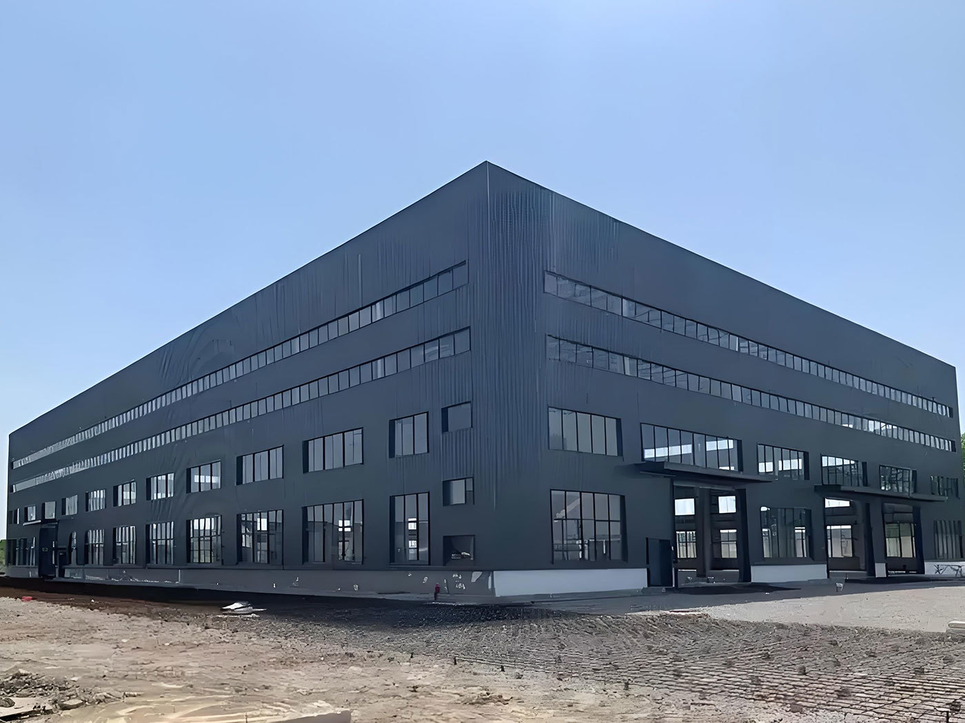 A factory building in the urban area