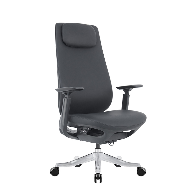 Adjustable Headrest Leather Office Chair