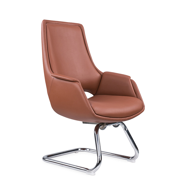 Conference Negotiation Office Chair With Chrome Metal