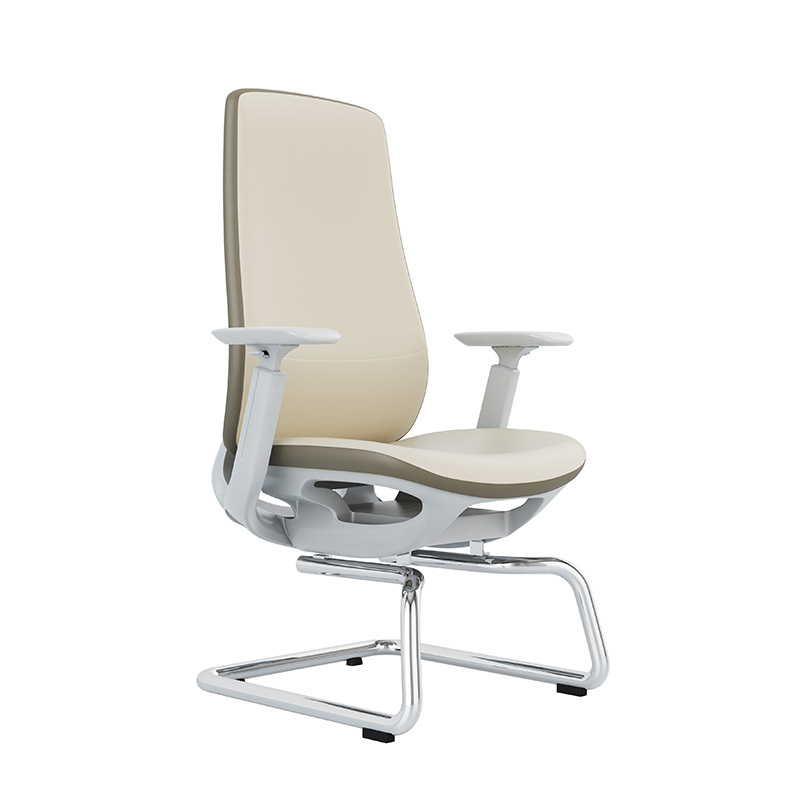 Leather Office Furniture Computer Chair Without Wheels