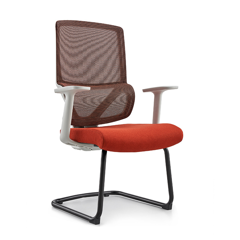 Red Mesh Mid Back Visitor Training Office Chair