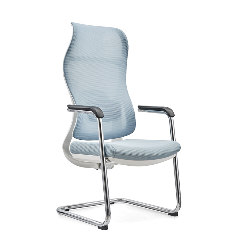 Blue Mesh Ergonomic Visitor Training Work Desk Office Chair