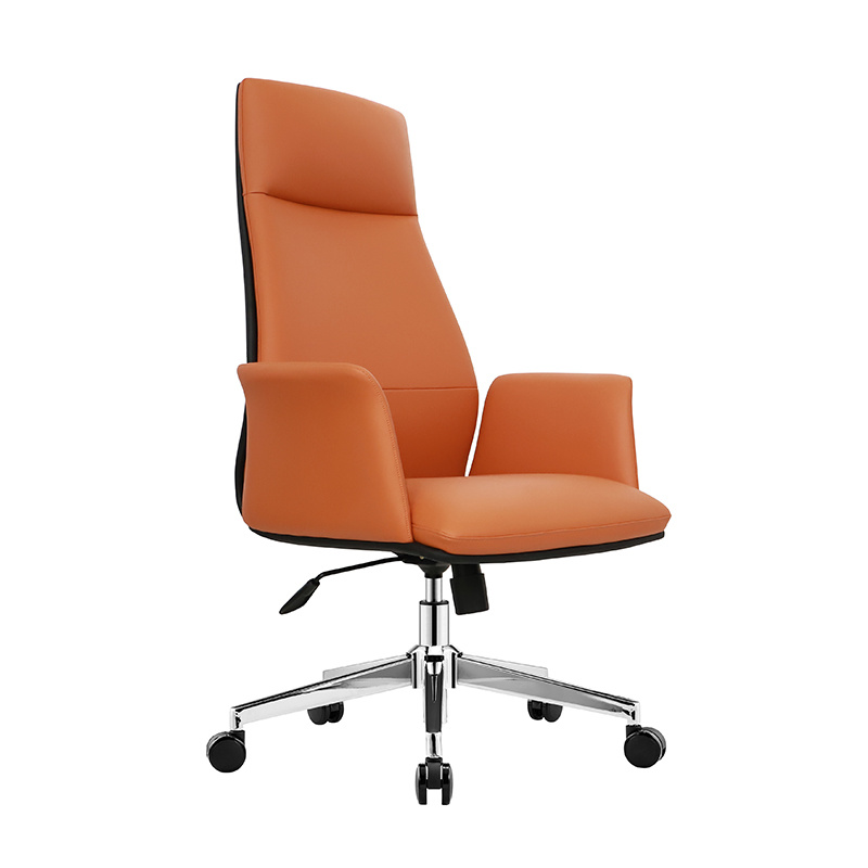 Adjustable Comfortable Swivel Genuine Leather Desk Chairs