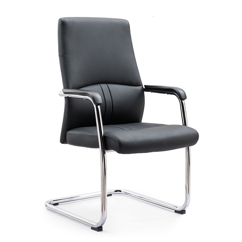 Reception Room Mid Back Leather Office Chair