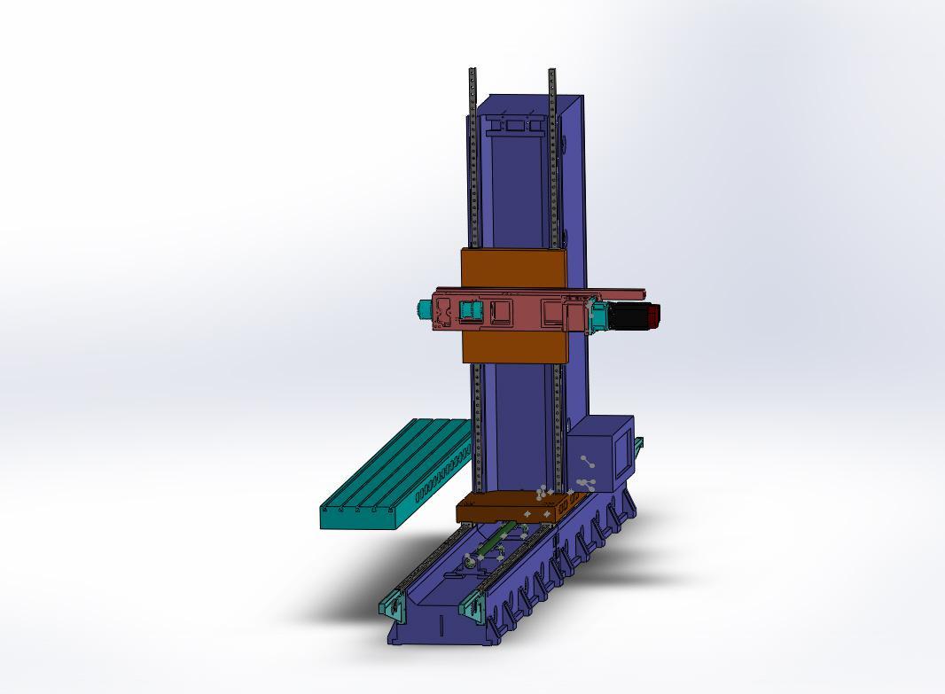  Detailed Description ◆ Rare in the market. ◆ High cost performance. ◆ Three-axis linear guide. ◆ Automatic chip removal. ◆ Customizable: (1) Length can be increased. (2) The worktable remains stationary; the column is a full-motion column type, i.e., the movement in the X and Z directions is achieved by column movement. (3) Or the overall structure can be changed to a floor-type boring and milling machine: the worktable remains stationary; the X direction is column movement, and the Z direction is slide movement. See the figure below. 