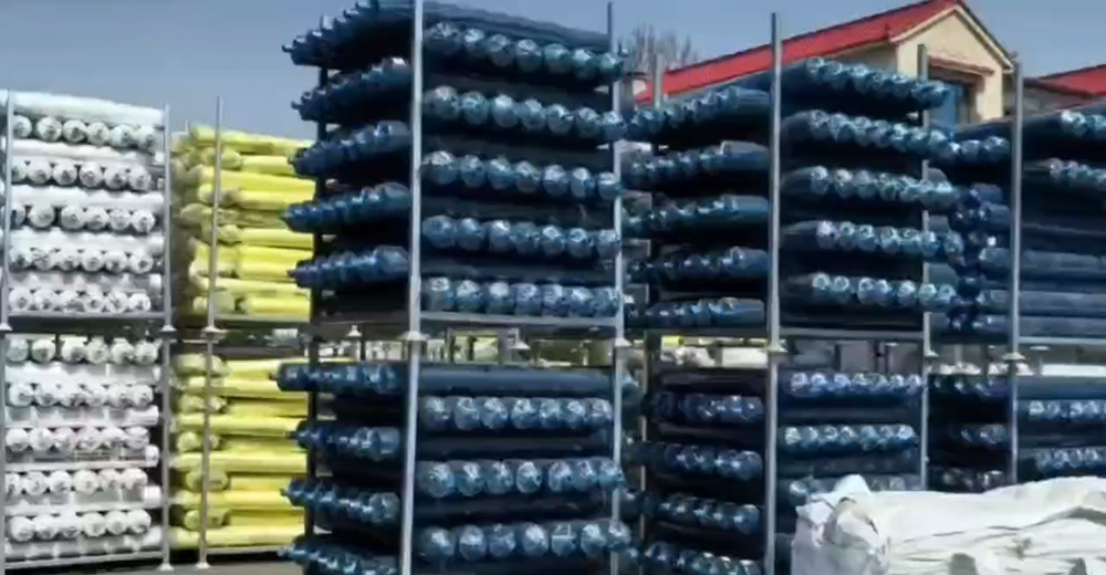 Agricultural plastic finished product warehouse display
