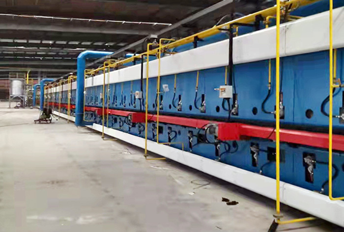 Export to Kyrgyzstan rock plate production line roller kiln