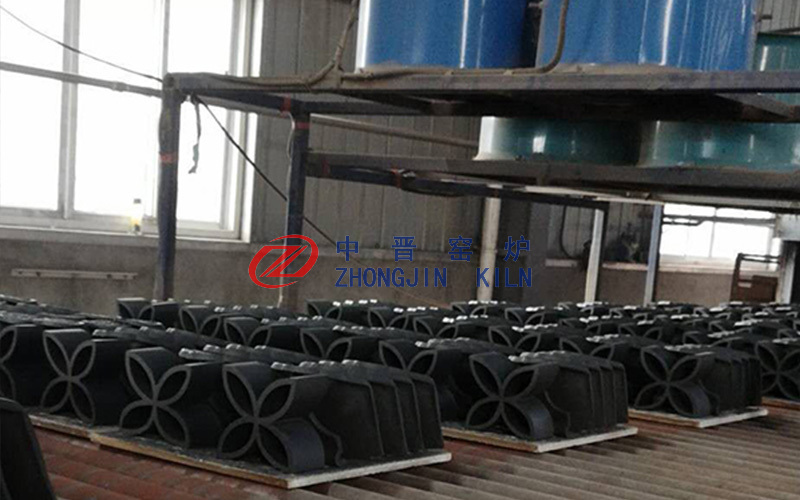 Blue brick large parts reverse blue roller kiln production line