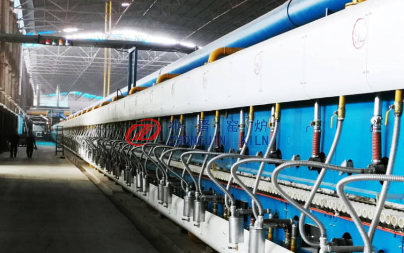 Building ceramic roller kiln