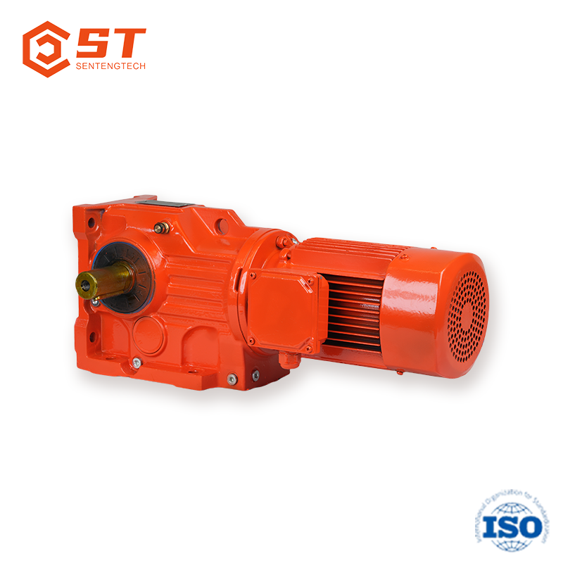 Helical worm gear motor