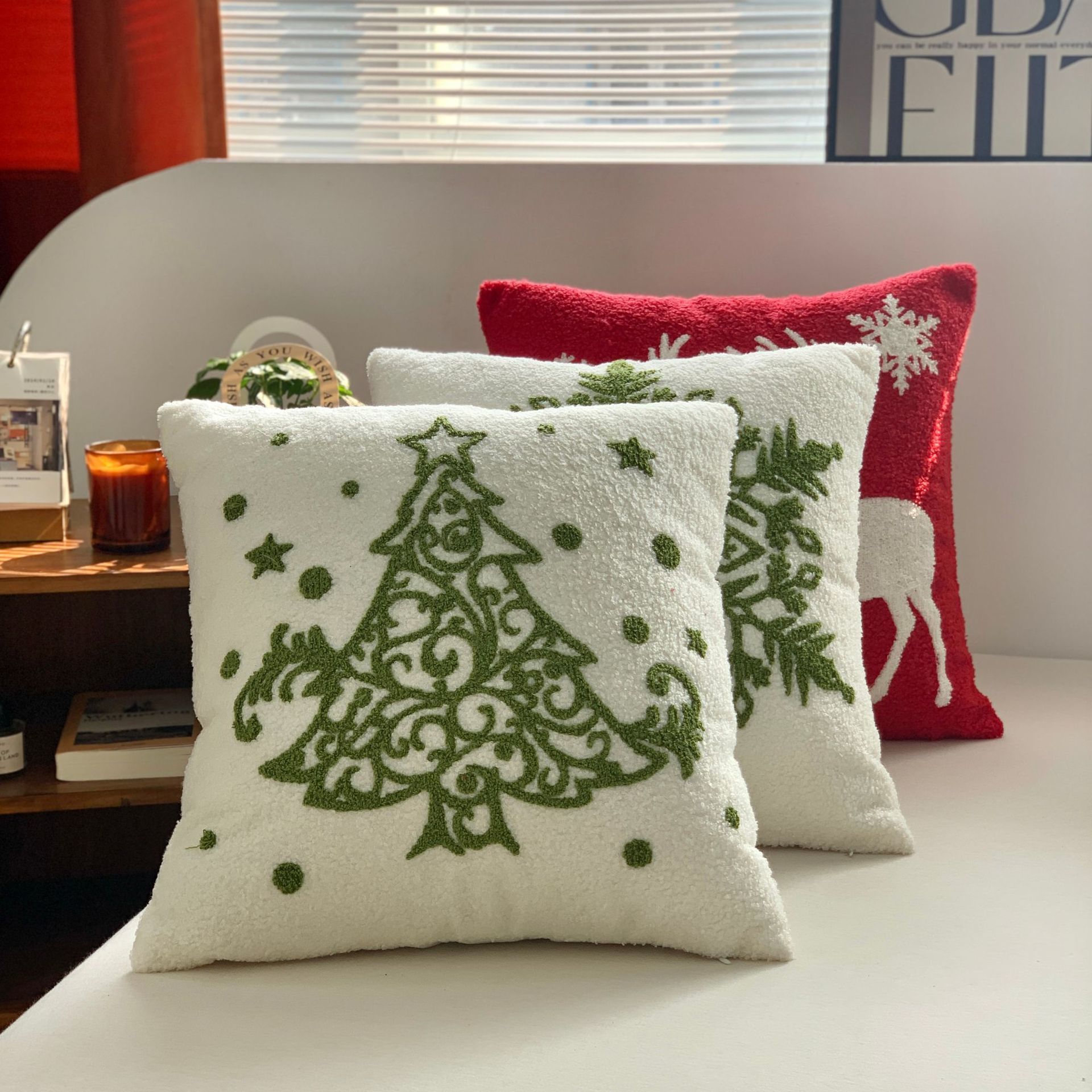 SD001-007 Oreiller de Noël (velours plume)