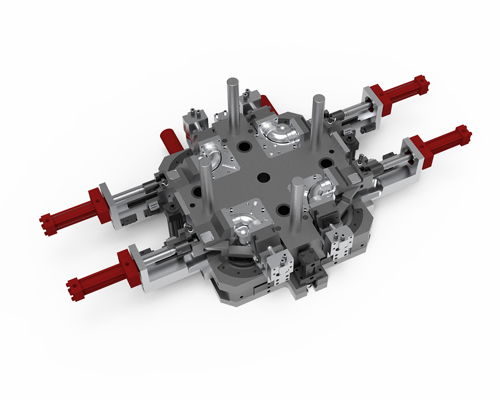 DN32 90° elbow 8-cavity